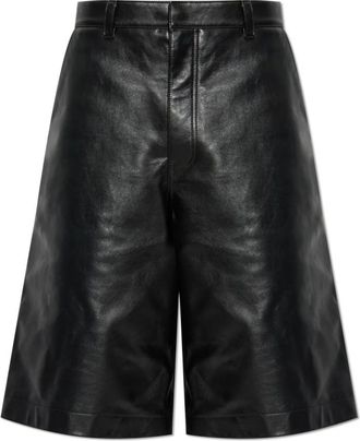 Balenciaga Leren Shorts - Heren - Korte Broeken - Zwart - M - Leer - Korte Broeken