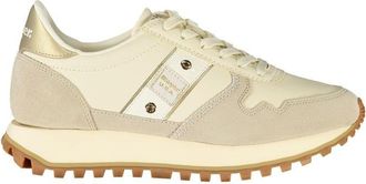 Blauer Womens Leather Cream Sneakers - Ivory - Size EU 38
