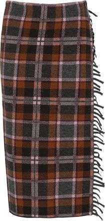 Guest In Residence Falda Midi Cruzada a Cuadros - Skirts - Mujer - Multicolor - S