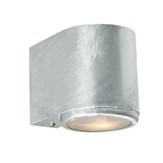 Netlighting Mandal Outdoor 1 Light Down Wall Light Galvanized IP44 GU10 in Grey