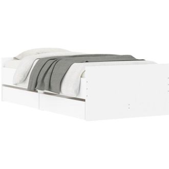 vidaXL Estructura De Cama Con Cajones Blanco 100x200 Cm Vidaxl