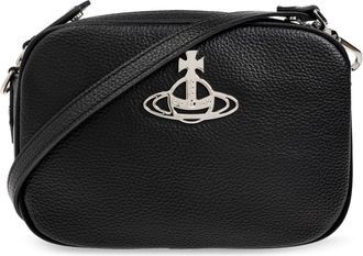 Vivienne Westwood Schoudertas Anna Camera - Dames - Schoudertassen - Zwart - ONE Size - Katoen - Tassen