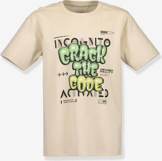 Blue Seven T-Shirt Jungen BLUE SEVEN Print CODE Bio-Baumwolle beige