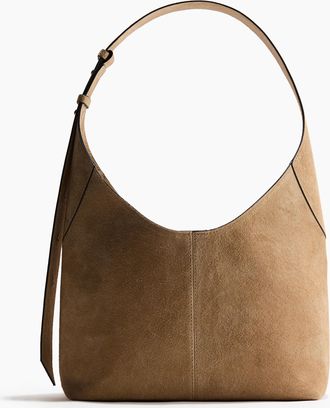 H&M Handtasche aus Veloursleder - Beige