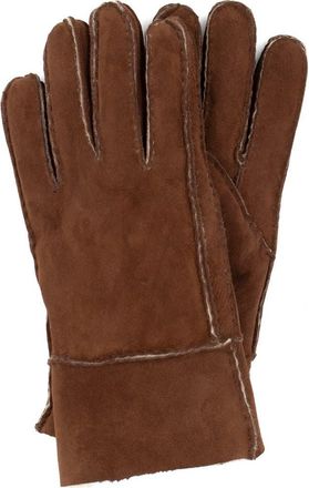 Surell Genuine Shearling Suede Gloves in Brown at Nordstrom Rack, Size X-Large