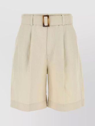 Woolrich sand viscose blend shorts