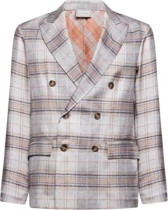 Pierre-Louis Mascia Fancy Jacket - Dames - Blazers - Grijs - XS - Leer - Jassen