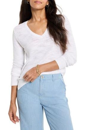 Nic+Zoe Breezy Textures Cotton Blend Sweater in Paper White at Nordstrom Rack, Size Xx-Large