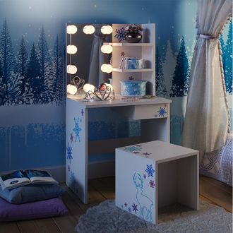 Vicco Tocador Infantil Schneeflocke, Blanco, 54.8 Cm Con Iluminaci&oacute;n Led