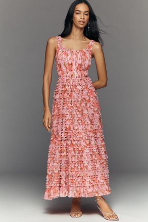 Mac Duggal Sleeveless Textured A-Line Midi Dress