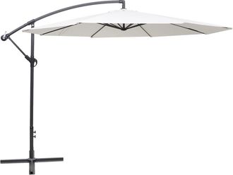 vidaXL Sombrilla Voladiza 3,5 M Blanco Arena Vidaxl