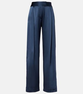 The Sei Pantaloni a gamba larga in seta a vita alta