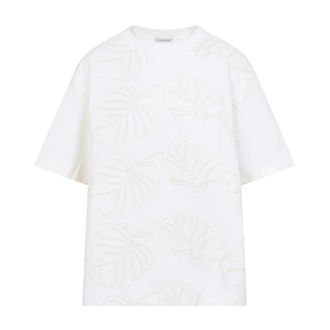 Moncler T-Shirts, female, White, Size: XS SS T-shirt