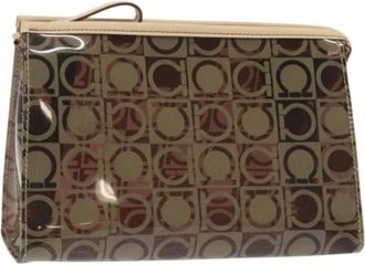 Ferragamo Pre-owned Vinile clutches - - Pre-owned - Donna - Marrone - ONE SIZE