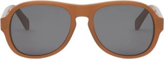 Celine CL40298I45A Aviator Sunglasses - Brown