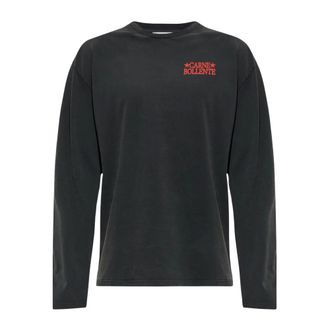 Carne Bollente Heren, Tops, Zwart, Maat: XL Katoen