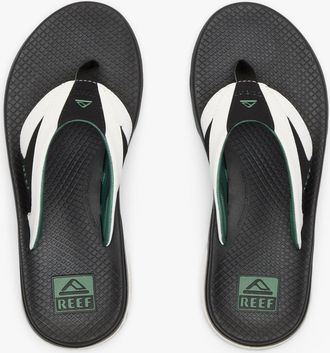 Reef Fanning Mens Toe-post Sandals White/black/green - Size UK 11