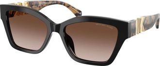 Michael Kors Santa Barbara Zonnebril - Dames - Zonnebrillen - Zwart - 55 MM - Accessoires