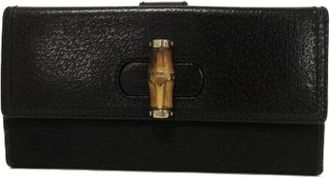 Gucci Pre-owned Wallets, female, Black, Size: ONE SIZE Pre-owned Canvas wallets