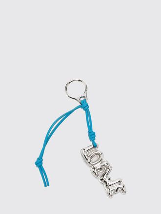 Loewe Blown Chrome-Plated Brass and Leather Logo Keychain
