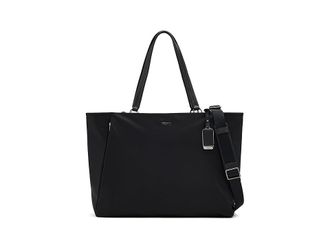 Tumi Valetta Large Tote Tote Handbags Black/Gunmetal, Leather/Nylon