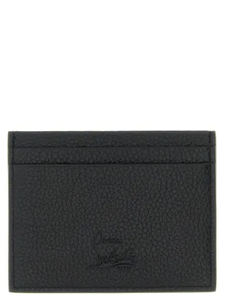 Christian Louboutin Studded Calfskin Card Case - Black