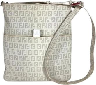 Fendi Pre-owned Pochette Schoudertas - Dames - Vintage Schoudertas - Wit - ONE Size - Leer - Vintage