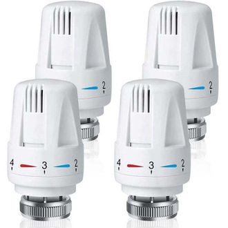 OEM Juego De 4 V&aacute;lvulas Termost&aacute;ticas Para Radiador, Cabezales Termost&aacute;ticos Para Radiador M30 X 1.5, V&aacute;lvulas Termost&aacute;ticas Para Radiador Para El Hogar Y