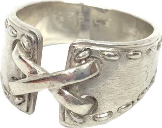 Herm&egrave;s Silver 925 Band Ring (Pre-Owned)