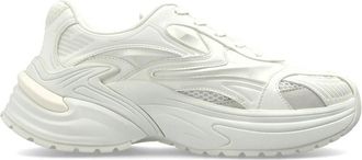 Emporio Armani Suede en Mesh Sneakers - Heren - Sneakers - Wit - 43 1/2 EU - Leer - Schoenen