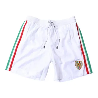 Dolce & Gabbana Striped Beachwear Shorts 2 Pc - male - Dolce & Gabbana - Beachwear - White - M - Swimwear
