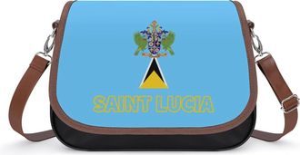 Generic Saint Lucia Flag Fashion Womens Crossbody Bags Novelty Handbag Shoulder Bag Purse