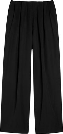 Khaite Kaia Wide-leg Wool Trousers - Black - 8 (UK12 / M)