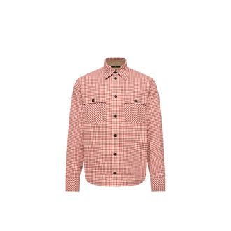 Moncler Moncler Long Sleeve Check Cotton Shirt, Men, Pink, Size: Xl