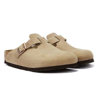 Birkenstock Boston Waxy Tabak Bruin Klompen