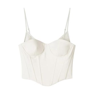 Patrizia Pepe Patrizia Pepe, Sleeveless Tops, female, Beige, Size: L Corset Top