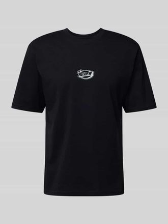 Review T-Shirt mit Label-Print in Black, Gr&ouml;&szlig;e M