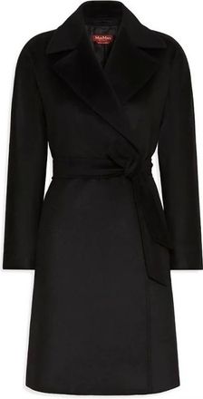 Max Mara Midi Wrap Coat - Dames - Mantels - Zwart - Maat: XS Wol