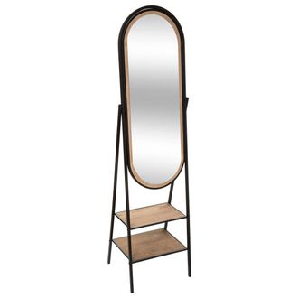 Atmosphera Atmosphera - Espejo De Pie &laquo;mael&raquo; Negro - Metal Y Madera 160 X 44 Cm Cr&eacute;ateur DInt&eacute;rieur