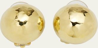 Ippolita Medium Hammered Pinball Clip Stud Earrings in 18K Gold