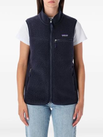Patagonia zip-front fleece vest - women - Recycled Polyester - S - Blue