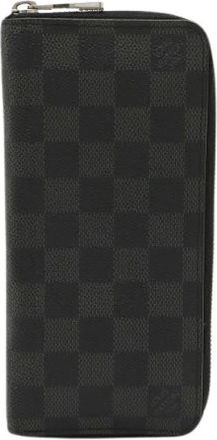 Louis Vuitton Pre-owned Wallets, male, Black, Size: ONE SIZE Pre-owned Zippy Wallet Vertical Damier Graphite Long Wallet