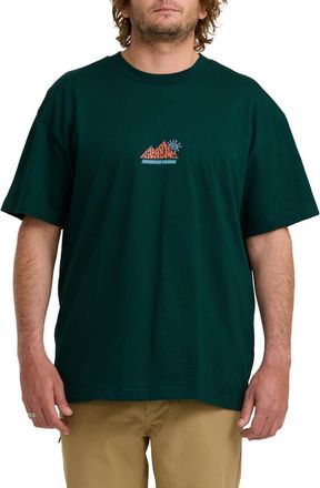 Billabong Reach the Peak Adventure Division Organic Cotton Graphic T-Shirt in Spruce Green at Nordstrom, Size Xx-Large