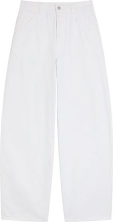 Christophe Lemaire Curved Wide-leg Jeans - Off White - 40 (UK12 / M)