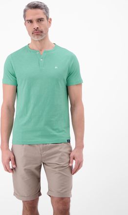 Lerros Kurzarmshirt LERROS, Herren, Gr. XXL, mint water, Single Jersey, Obermaterial: 100% Baumwolle, bestickt, unifarben, normal h&uuml;ftbedeckend, Rundhals, Sh