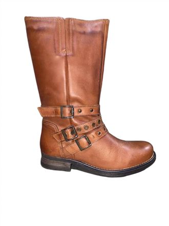 Eric Michael Womens Sienna Moto Boots In Tan