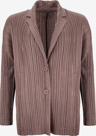 Issey Miyake Kurzer Tweed-Blazer mit Reverskragen Heritage