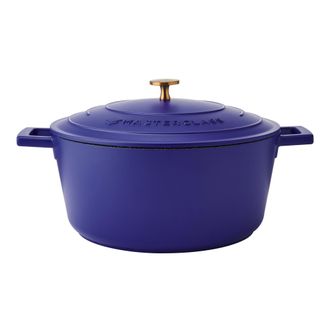 MasterClass Cacerola El&eacute;ctrica De Aluminio Fundido Azul, 28 Cm, 5 Litros, En Caja De Regalo