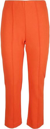 Sportmax Oranje Broek Felix - Dames - Vrijetijds broeken - Oranje - S - Katoen - Broeken