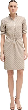 Joop Toina Mini Jurk - Dames - Korte kleedjes - Beige - XS - Katoen - Kleedjes